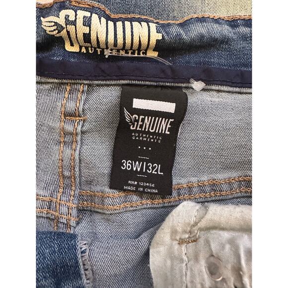 Mens Jeans Size 36/32 Streetwear Skinny Stretch Painted Eyes Colorful Graffiti - Picture 8 of 10